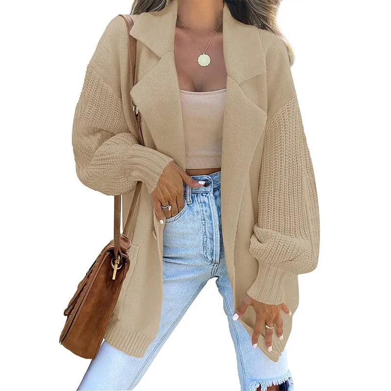 Casual Women Long Sleeves Knitted Coats