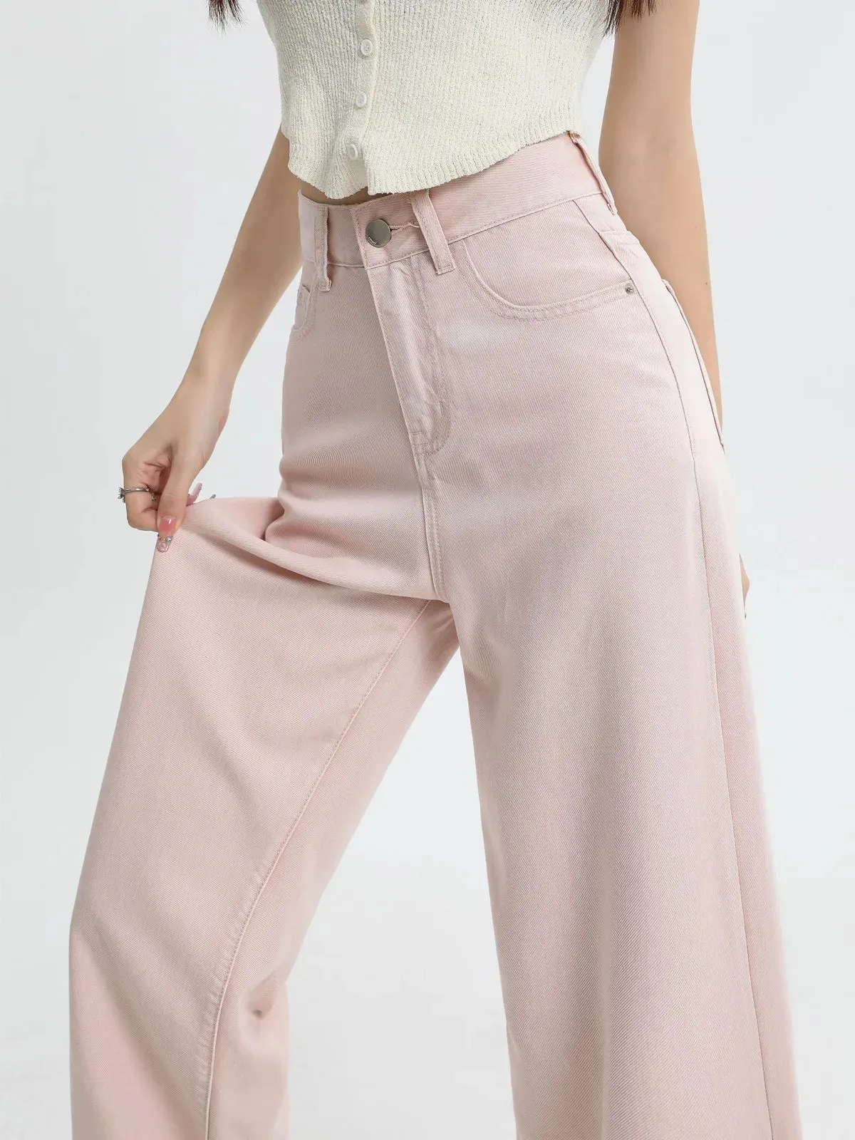 Cecile Auclair Pink Denim Jeans