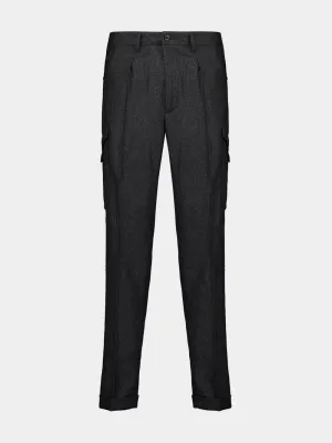 Classic Fit Virgin Wool Cargo Trousers