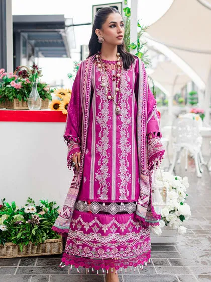 Classic Magenta Embroidered Pakistani Salwar Kameez Dupatta Salwar Suit