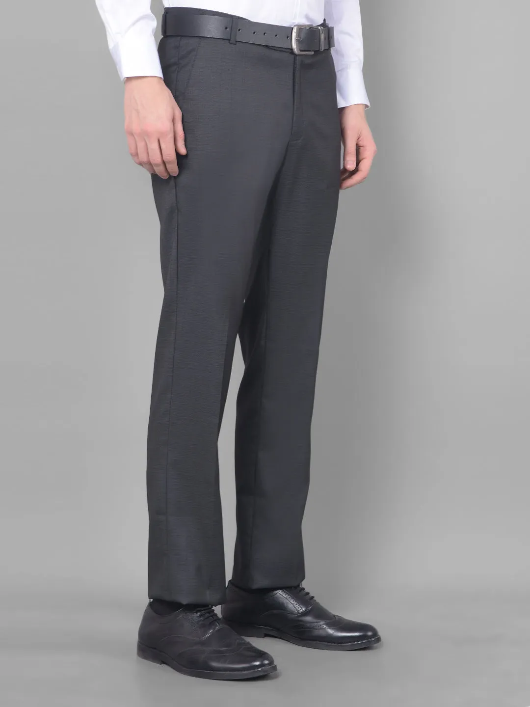COBB DARK GREY ULTRA FIT FORMAL TROUSER