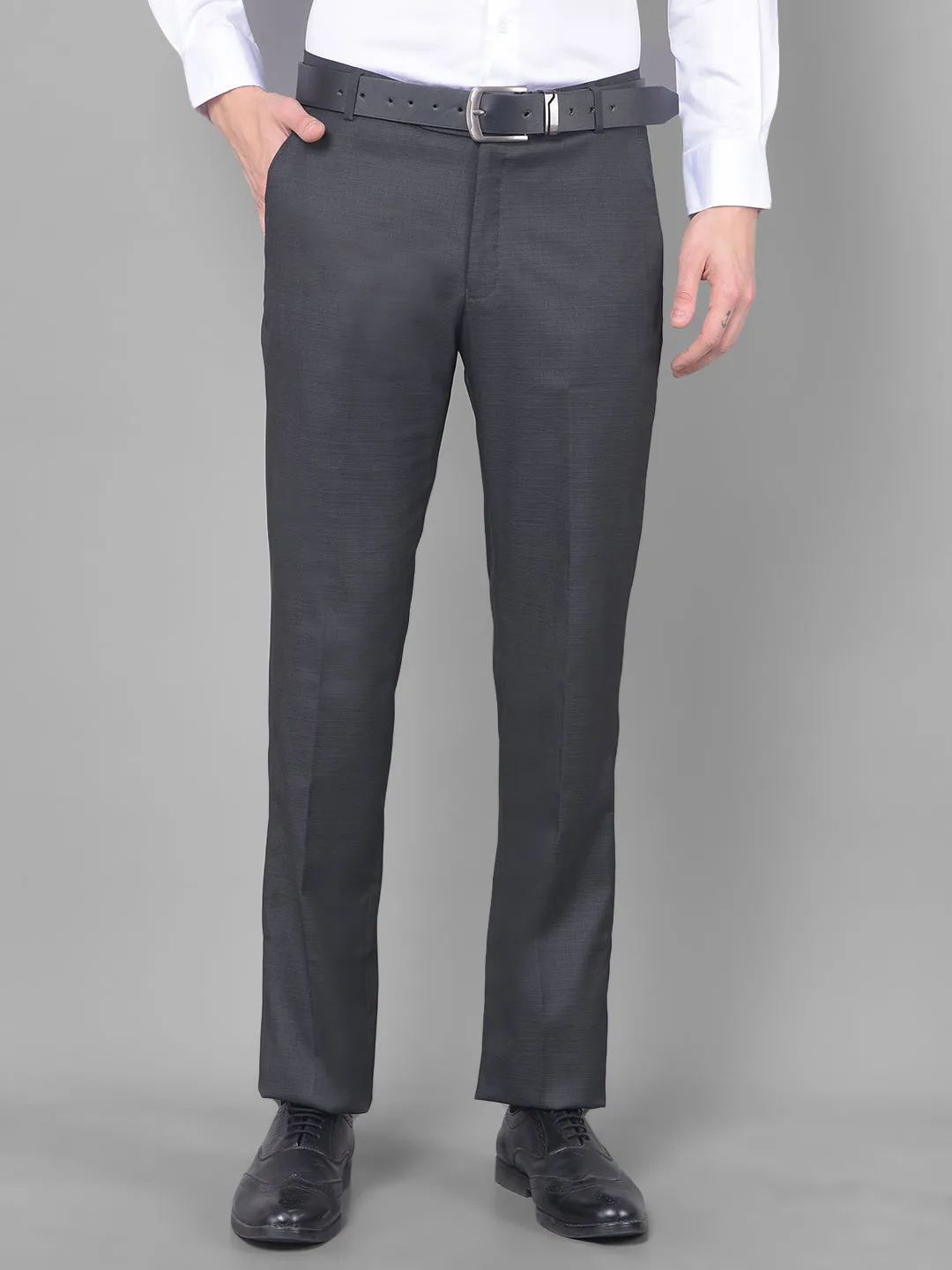COBB DARK GREY ULTRA FIT FORMAL TROUSER