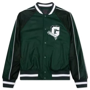 College Varsity Wool Jacket - Dark Green