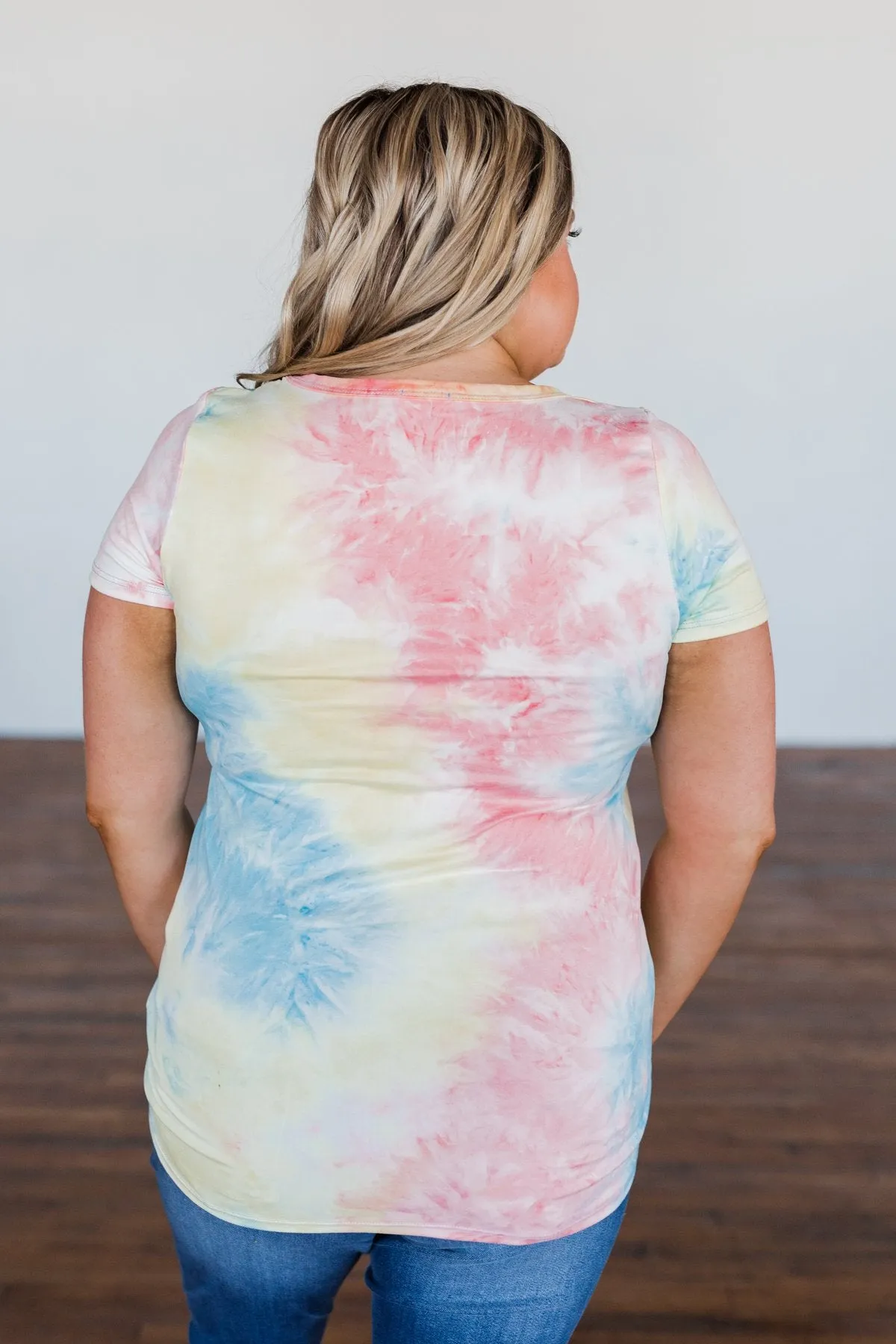 Colors Of Love Criss-Cross Tie Dye Top- Multi-Color