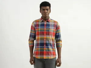Cotton Checked Spread Collar Mens Shirts