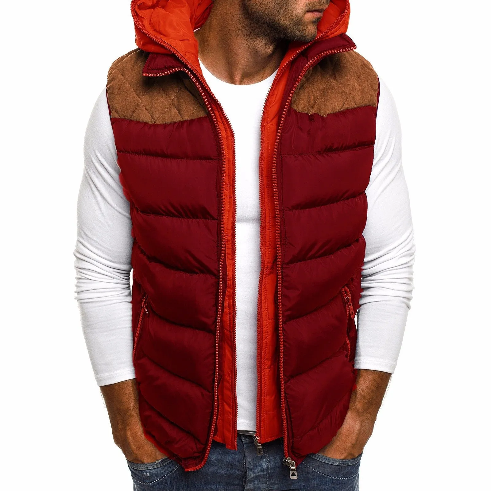 Cotton-Padded Jacket Vest