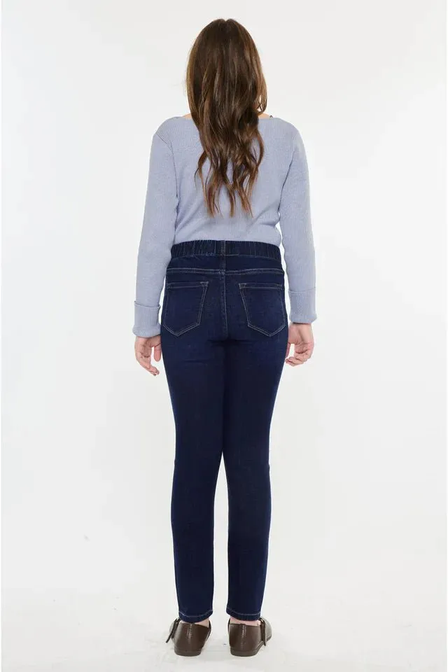 Crystal High Rise Ankle Skinny Kid Jeans