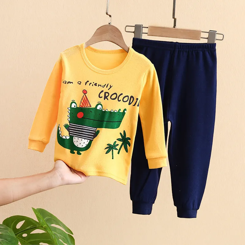 CUHK Children's Underwear Set Printed Homewear Pajamas