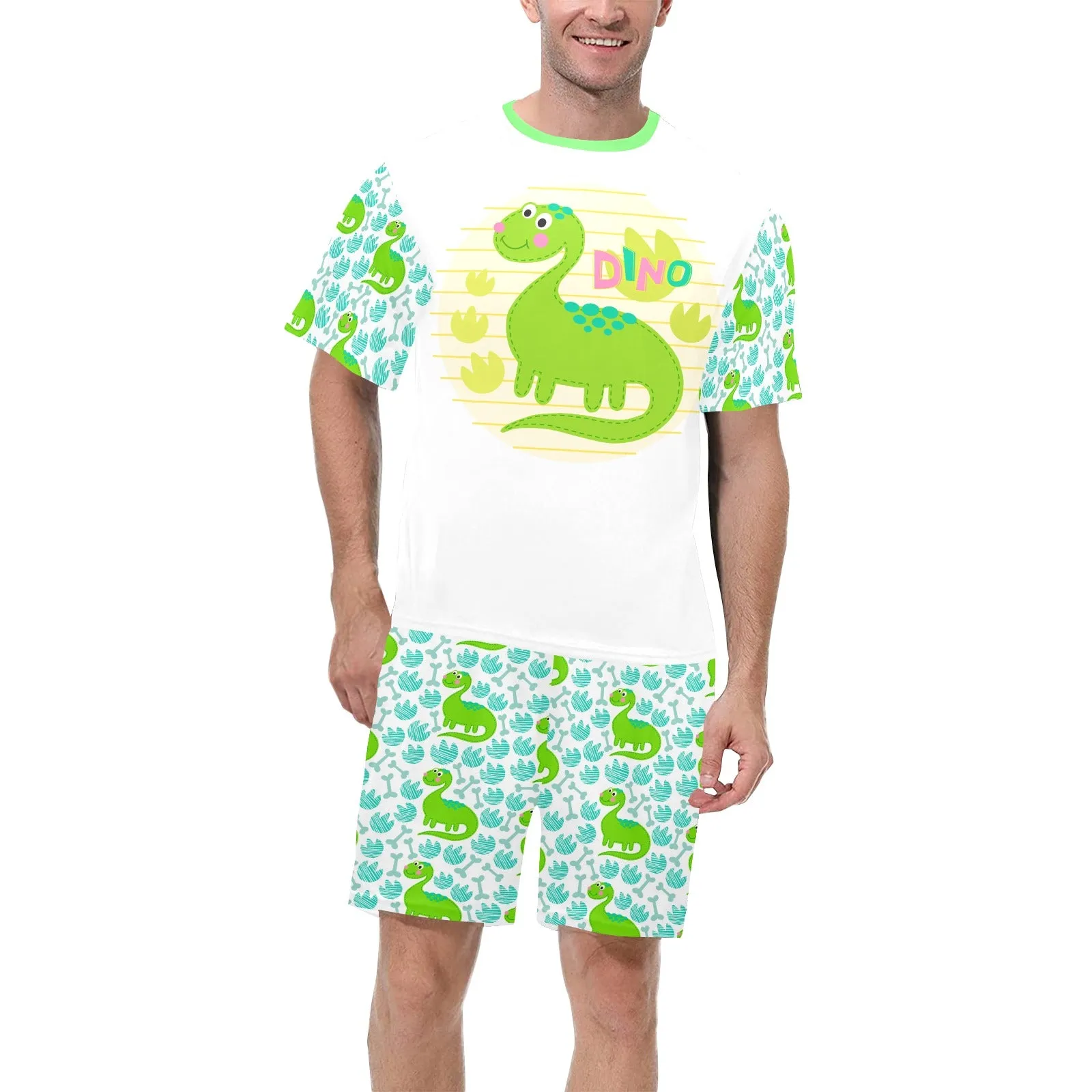 Cute Dino 2PC Shorts Set