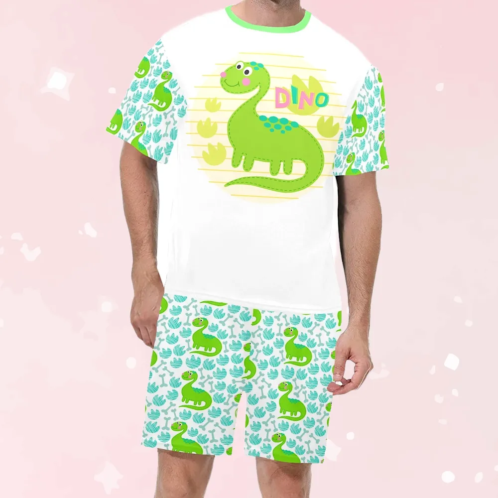 Cute Dino 2PC Shorts Set