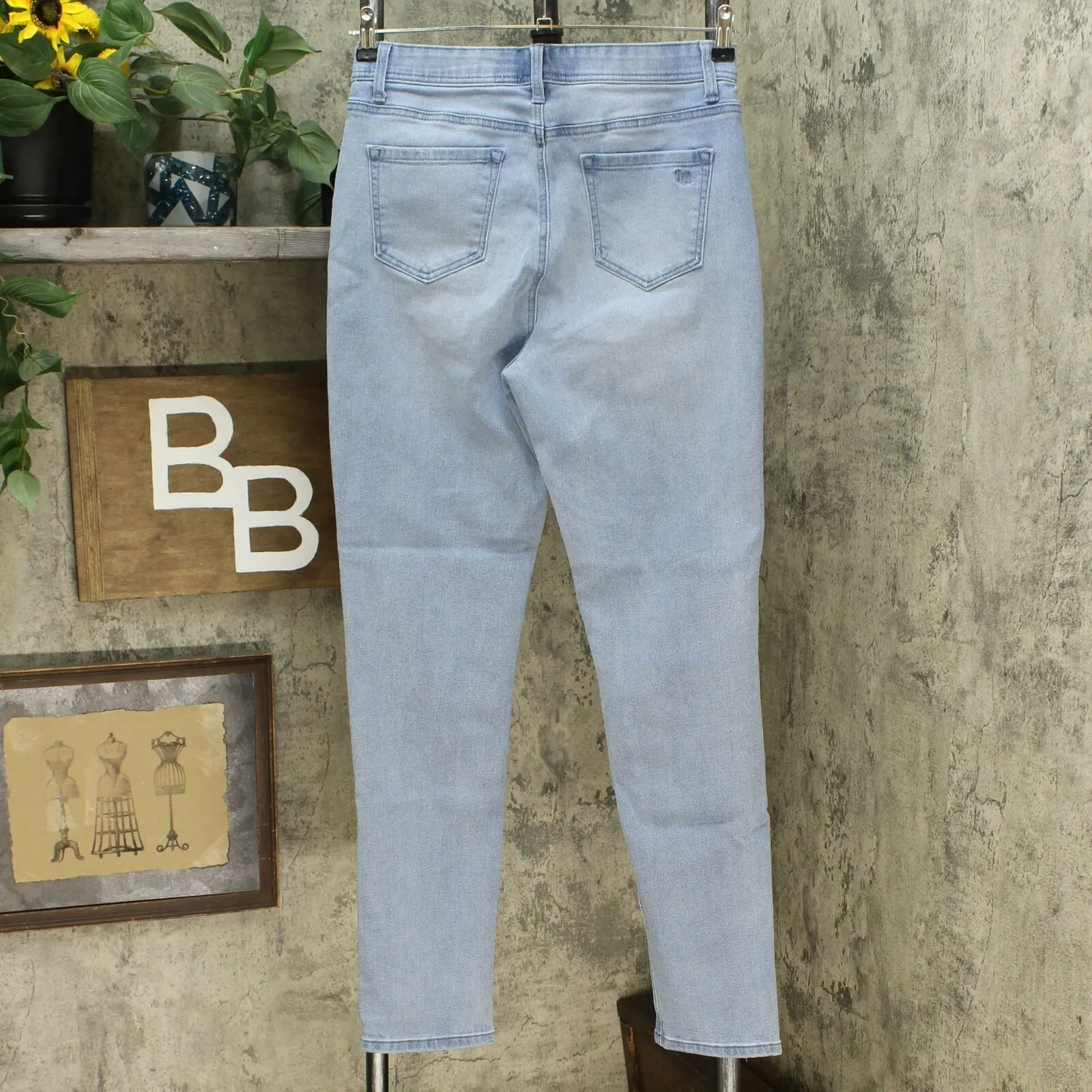 DG2 by Diane Gilman Classic Stretch Denim 5 Pocket Jegging Chambray Small Tall