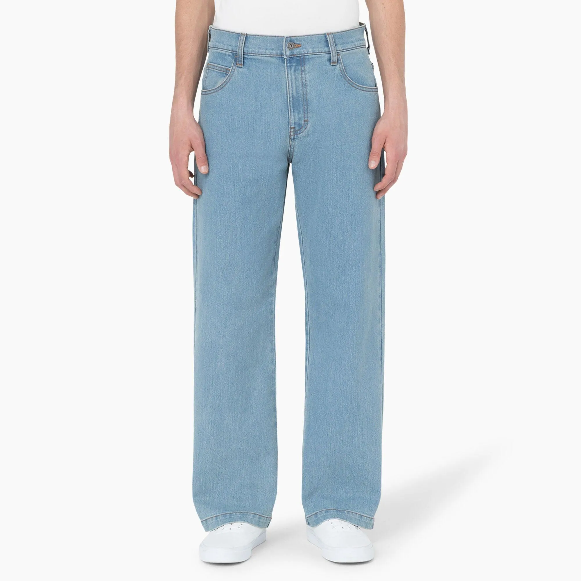 DICKIES Skateboarding Wingville Loose Fit Denim Pants Light Denim