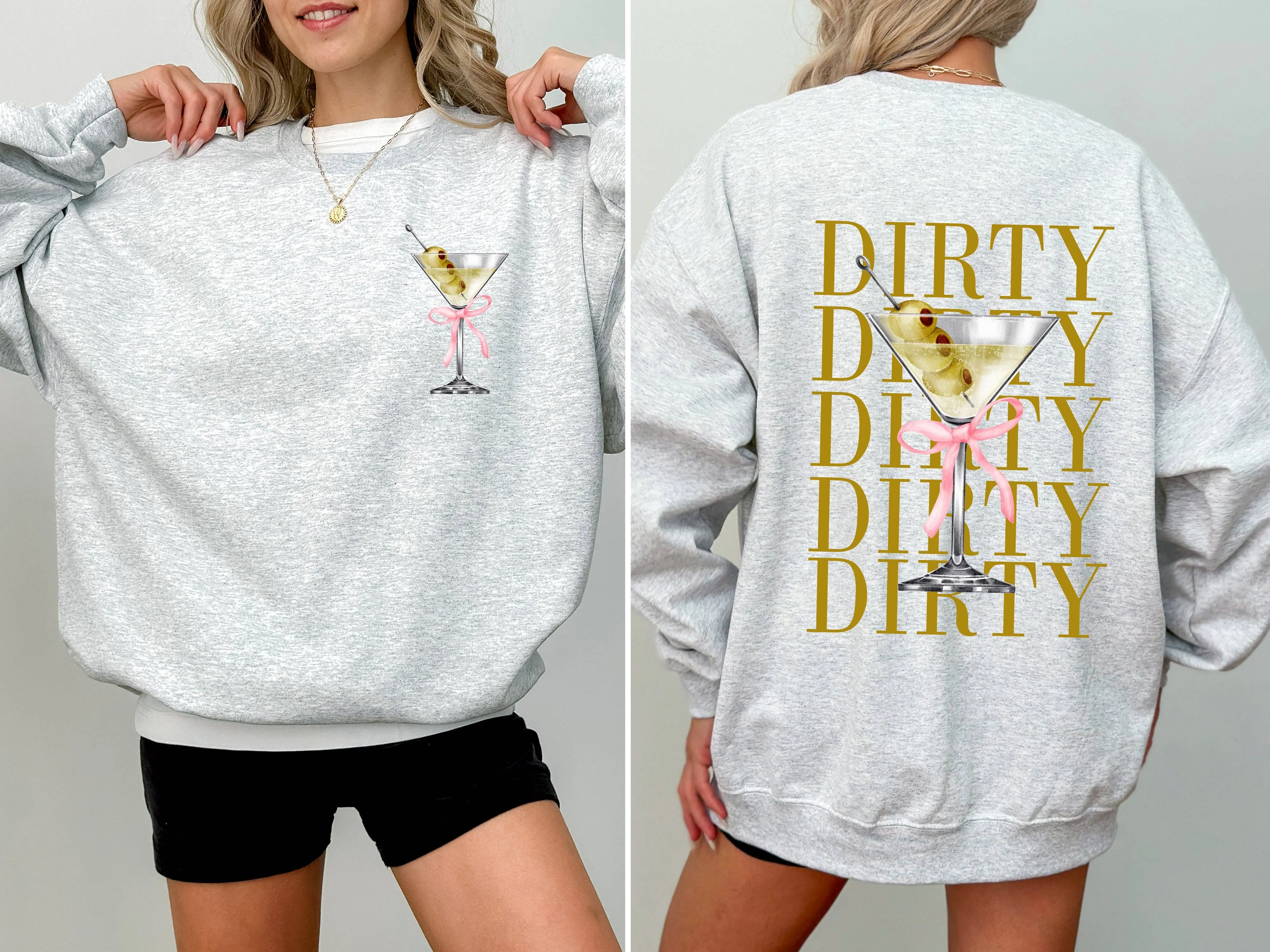 Dirty Martini, Olives, Drink, Alcohol, Gin, Vodka Sweatshirt: Black / Large