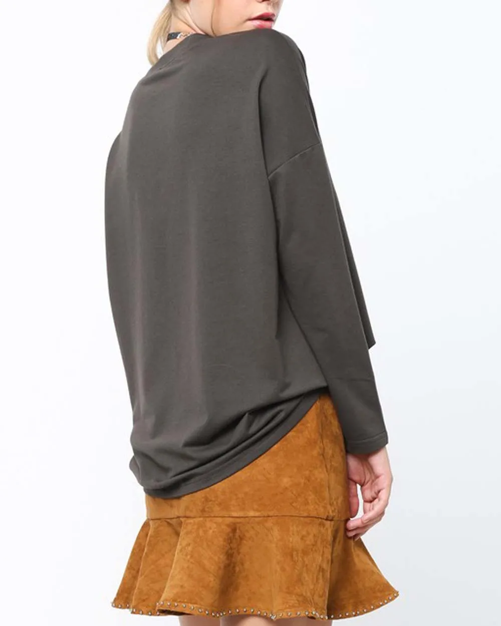 Easy Tie Tee in Olive