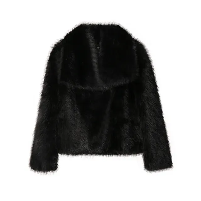 Elegant Faux Fur Coat for Women