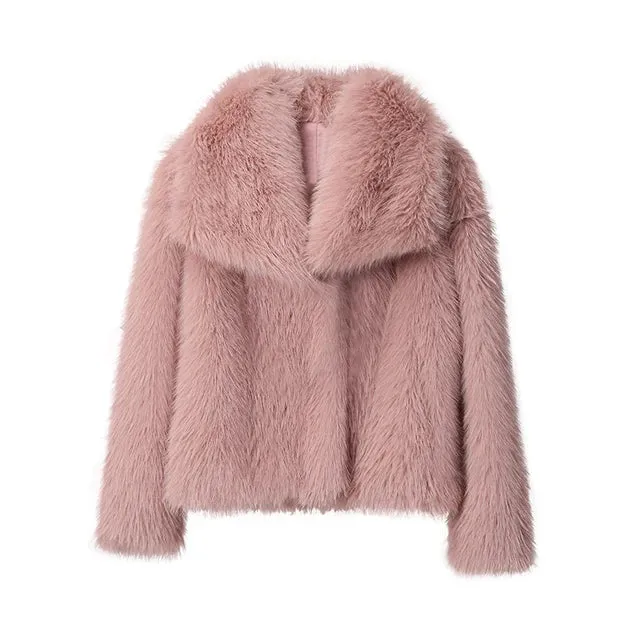 Elegant Faux Fur Coat for Women