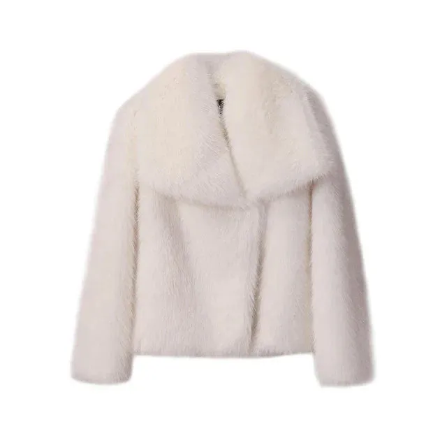 Elegant Faux Fur Coat for Women