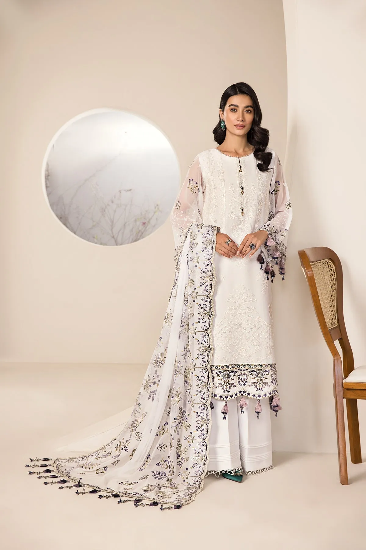 Embroidered Salwar Suit Beige Pakistani Salwar Kameez Dupatta