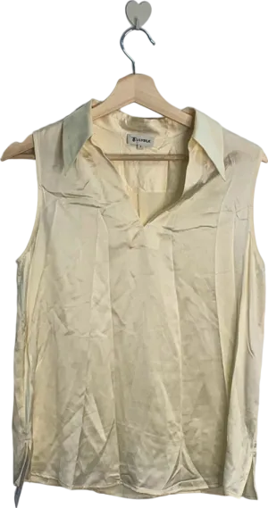Express Cream Sleeveless Blouse UK 10