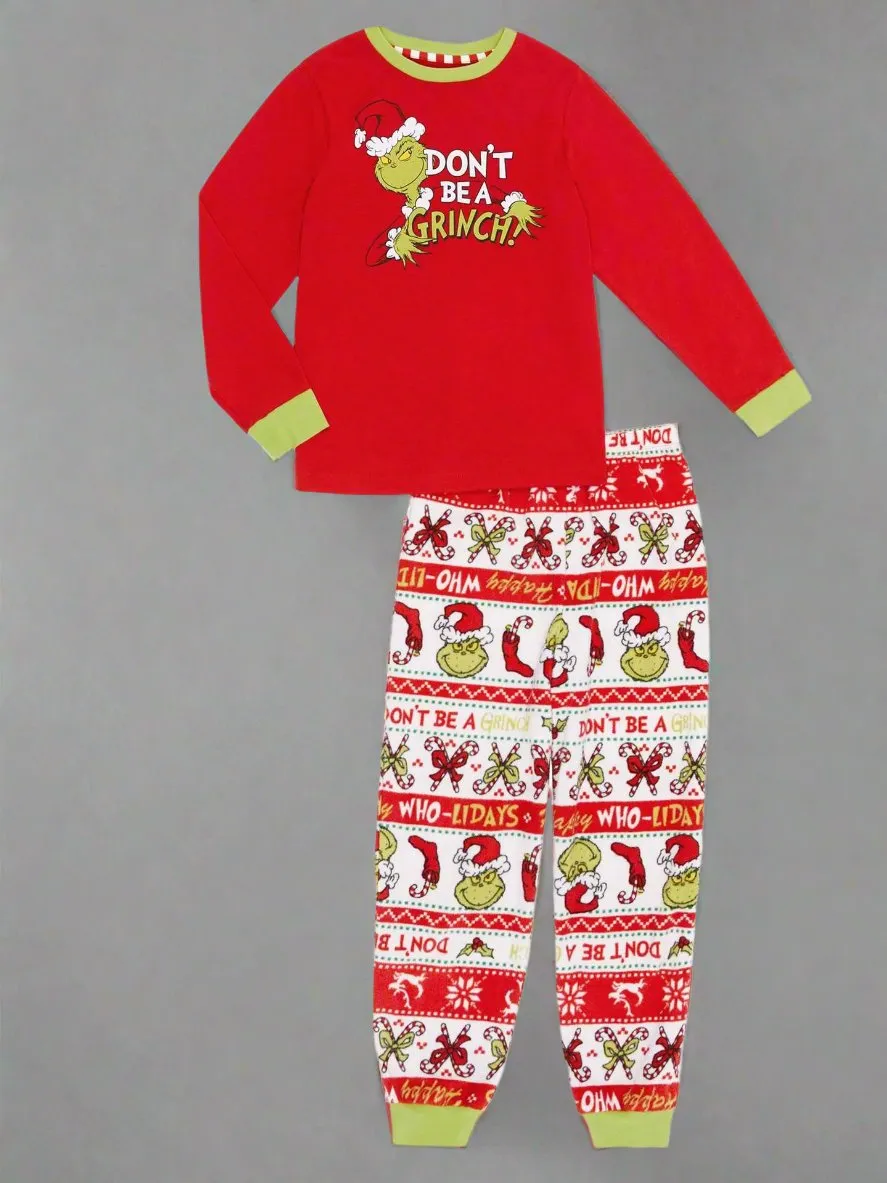 Family Matching "Don't Be a Grinch" Christmas Pajamas - Fun Dr. Seuss Grinch Holiday Set for Kids & Adults