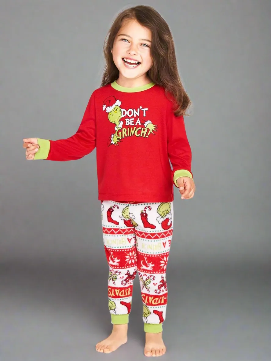 Family Matching "Don't Be a Grinch" Christmas Pajamas - Fun Dr. Seuss Grinch Holiday Set for Kids & Adults