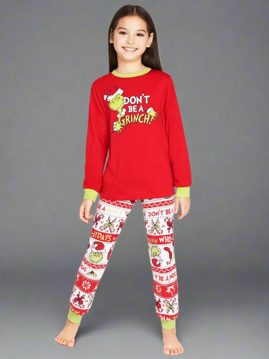 Family Matching "Don't Be a Grinch" Christmas Pajamas - Fun Dr. Seuss Grinch Holiday Set for Kids & Adults