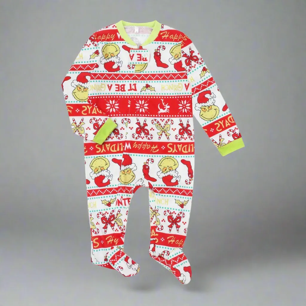 Family Matching "Don't Be a Grinch" Christmas Pajamas - Fun Dr. Seuss Grinch Holiday Set for Kids & Adults