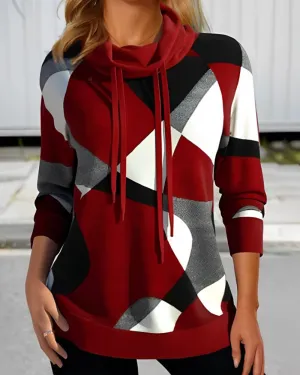 Farbblock-Pullover für Damen