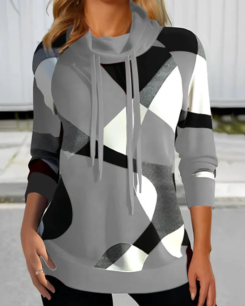 Farbblock-Pullover für Damen