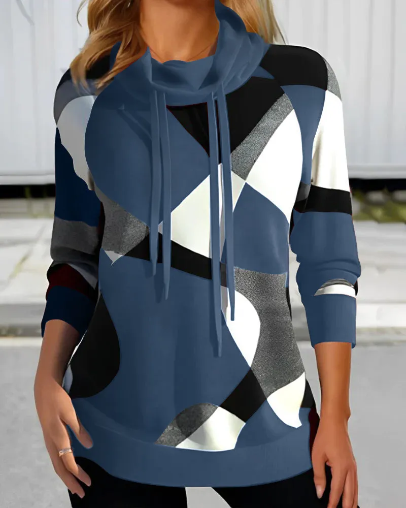 Farbblock-Pullover für Damen