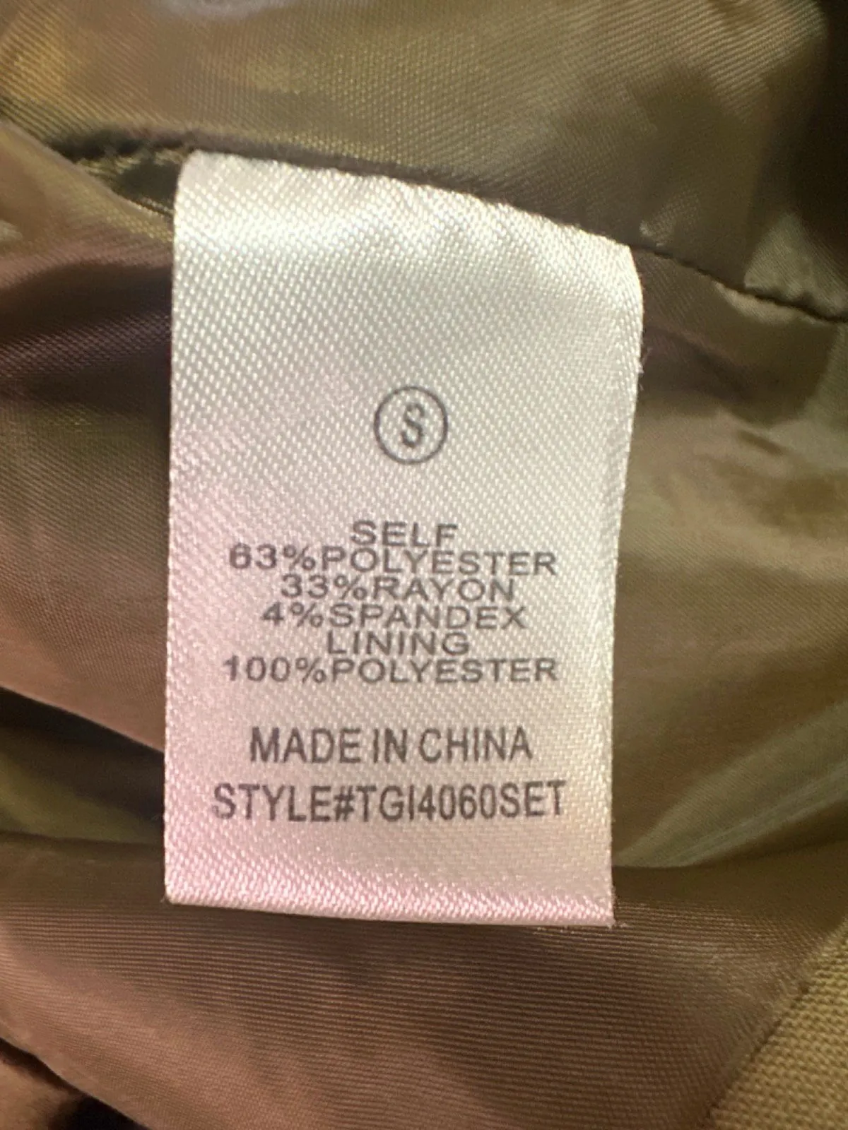 Fashion Nova Khaki Tie Front Blazer UK S