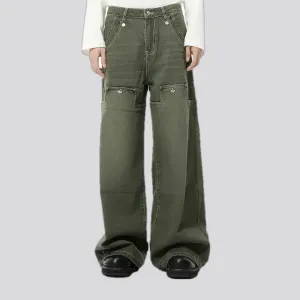 Fashion street style faded wash men's jeans