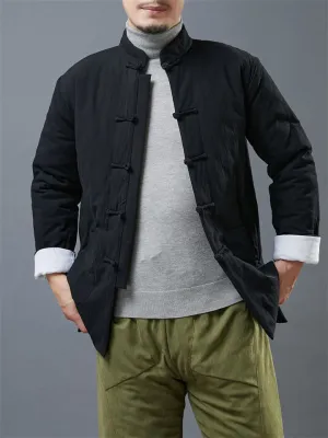 Fashionable Short Type Solid Cotton Men's Coats