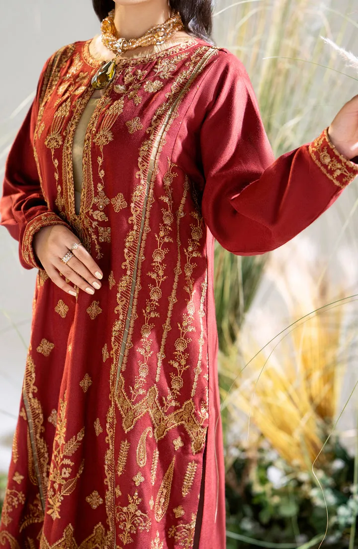 Flame Red Embroidered Pakistani Salwar Kameez Dupatta Salwar Suit