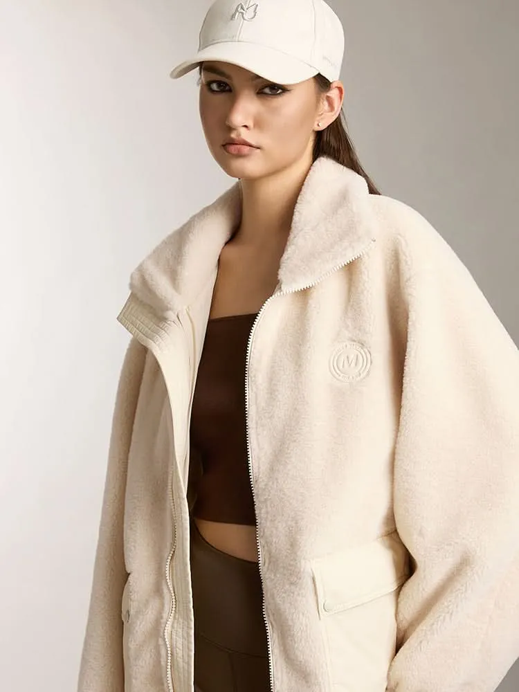 Flannel Neck Fleece Jacket