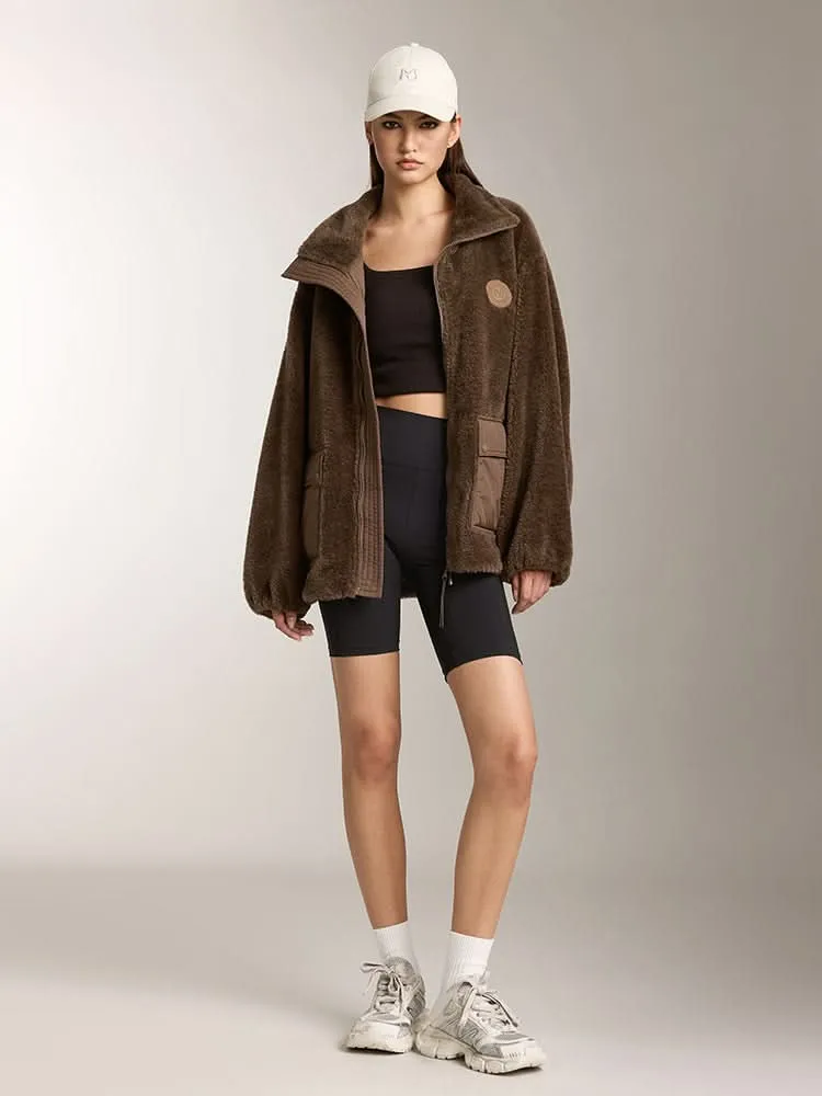 Flannel Neck Fleece Jacket