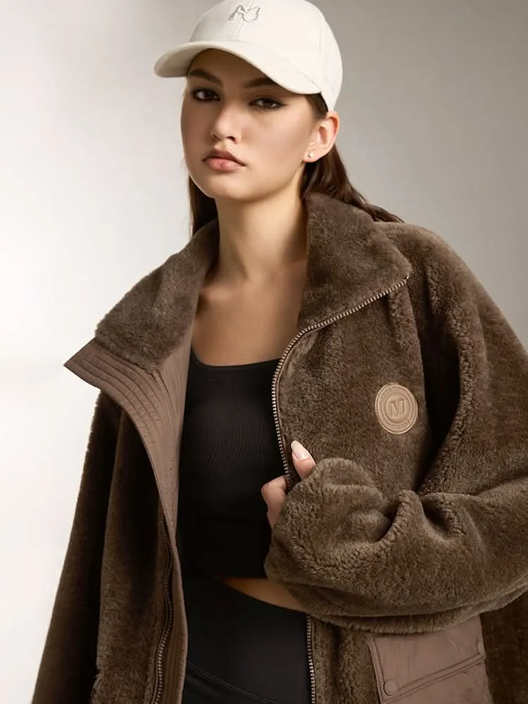 Flannel Neck Fleece Jacket