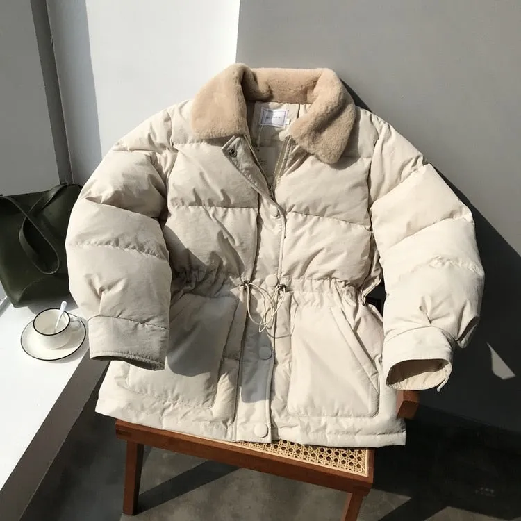 Fur Collar Duck Down Filling Warm Winter Coats