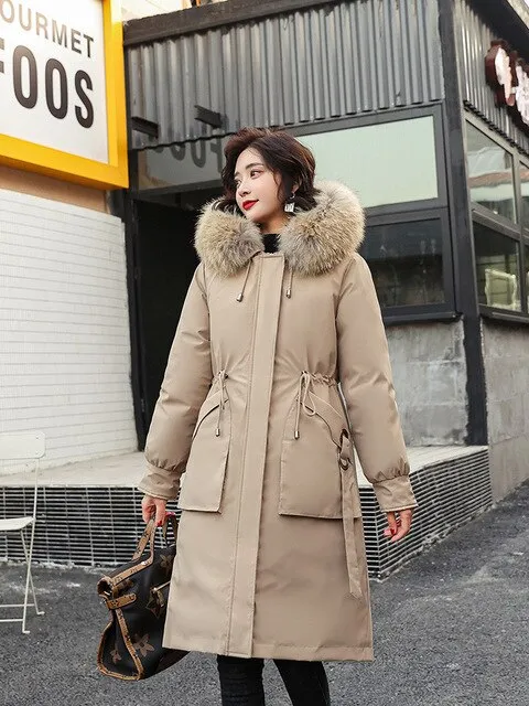 Fur Hooded -30 Degrees Cold Weather Protection Snow Coats