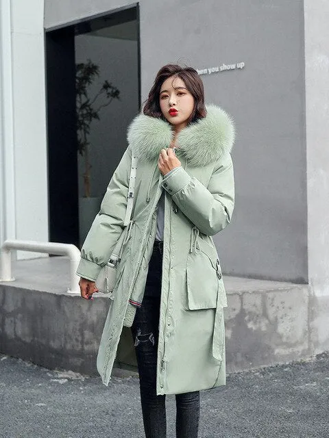 Fur Hooded -30 Degrees Cold Weather Protection Snow Coats