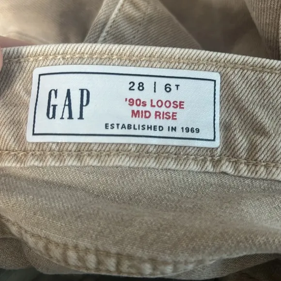 Gap 90’s loose mid rise jeans size 28/6 Tall