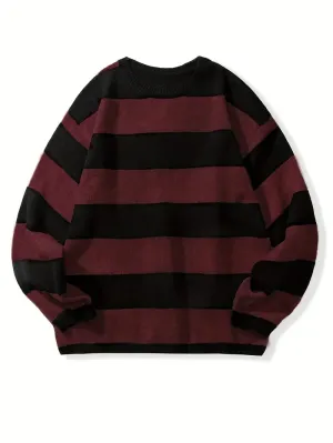 Gestreifter Retro-Strickpullover für Männer