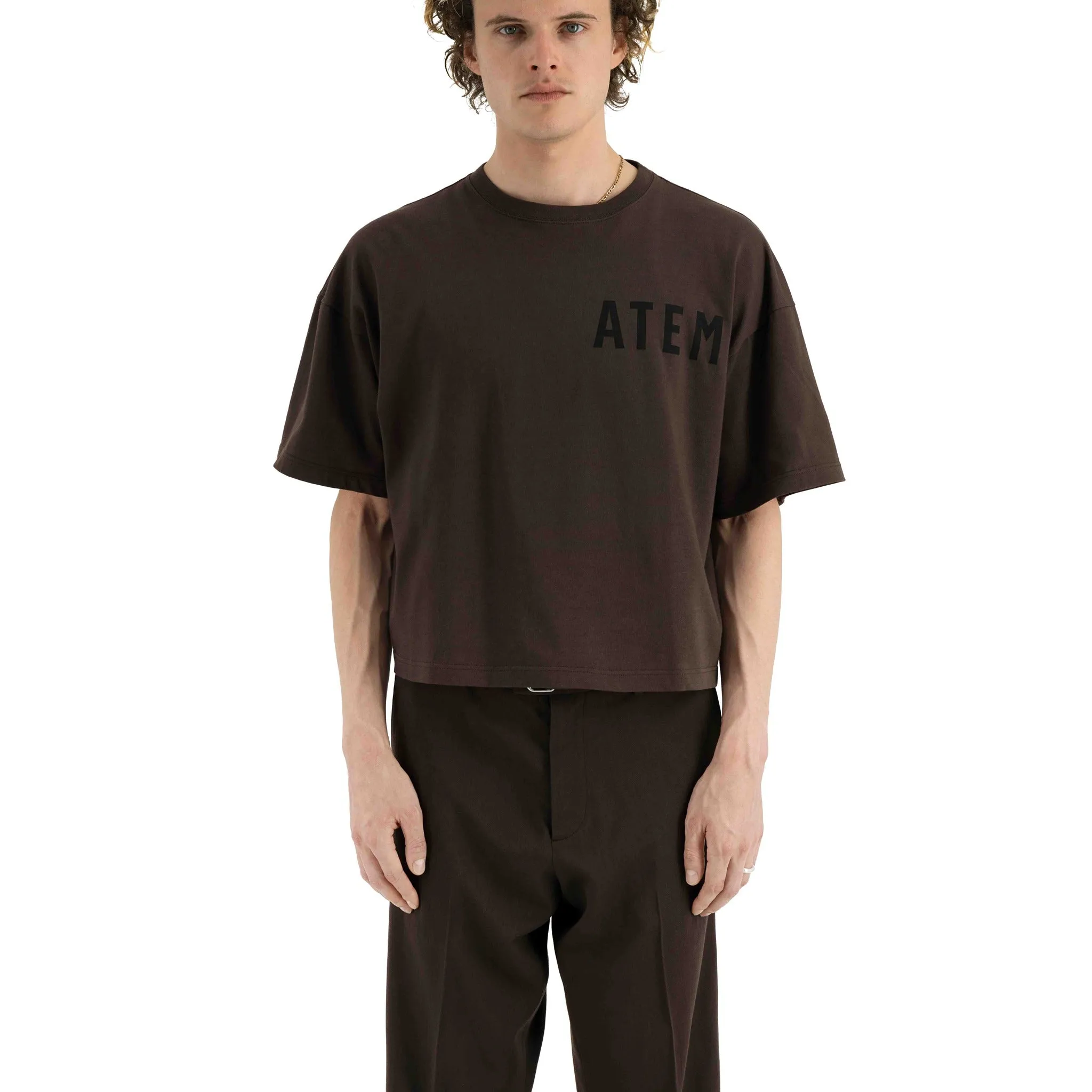 Gilles Straight Tropical Wool Twill Leg Formal Trousers Dark Chocolate Brown