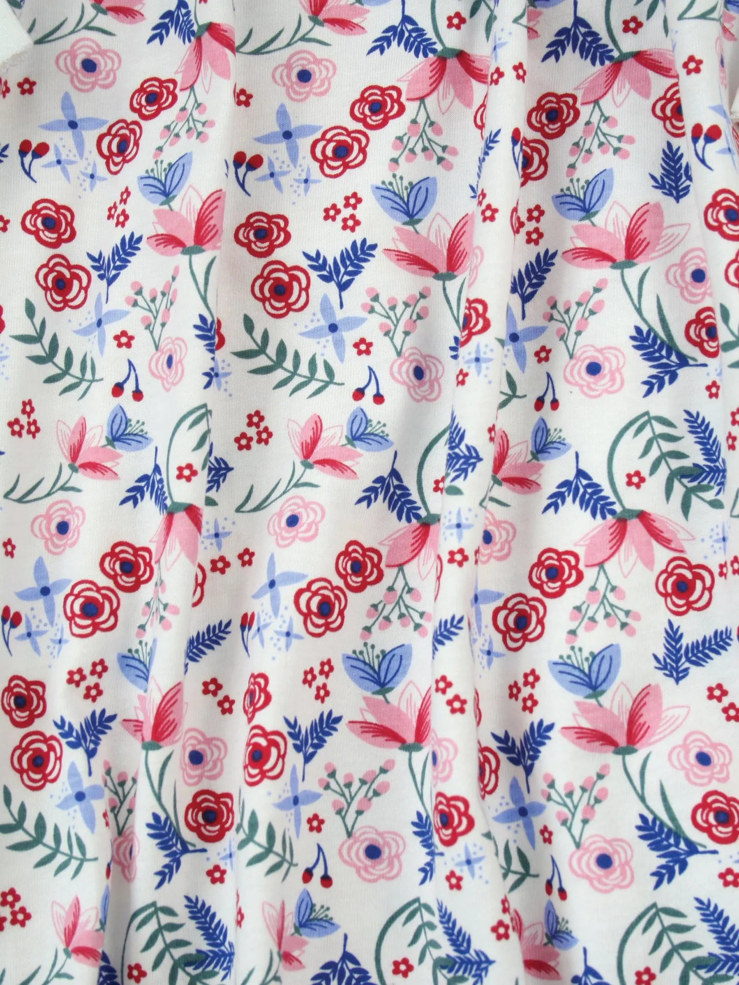 Girls Floral Cotton Night Dress.