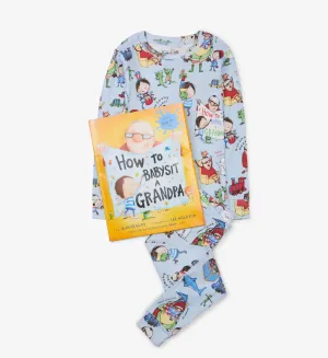 Hatley Books to Bed - How to Babysit Grandpa A Pajama & Book Set
