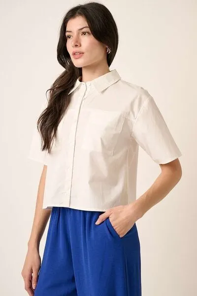 Hazel Blues® |  Mittoshop Button Down Short Sleeve Shirt