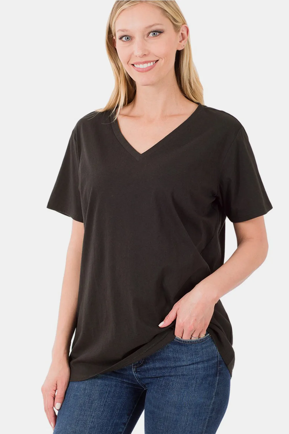 Hazel Blues® |  Zenana V-Neck Short Sleeve T-Shirt
