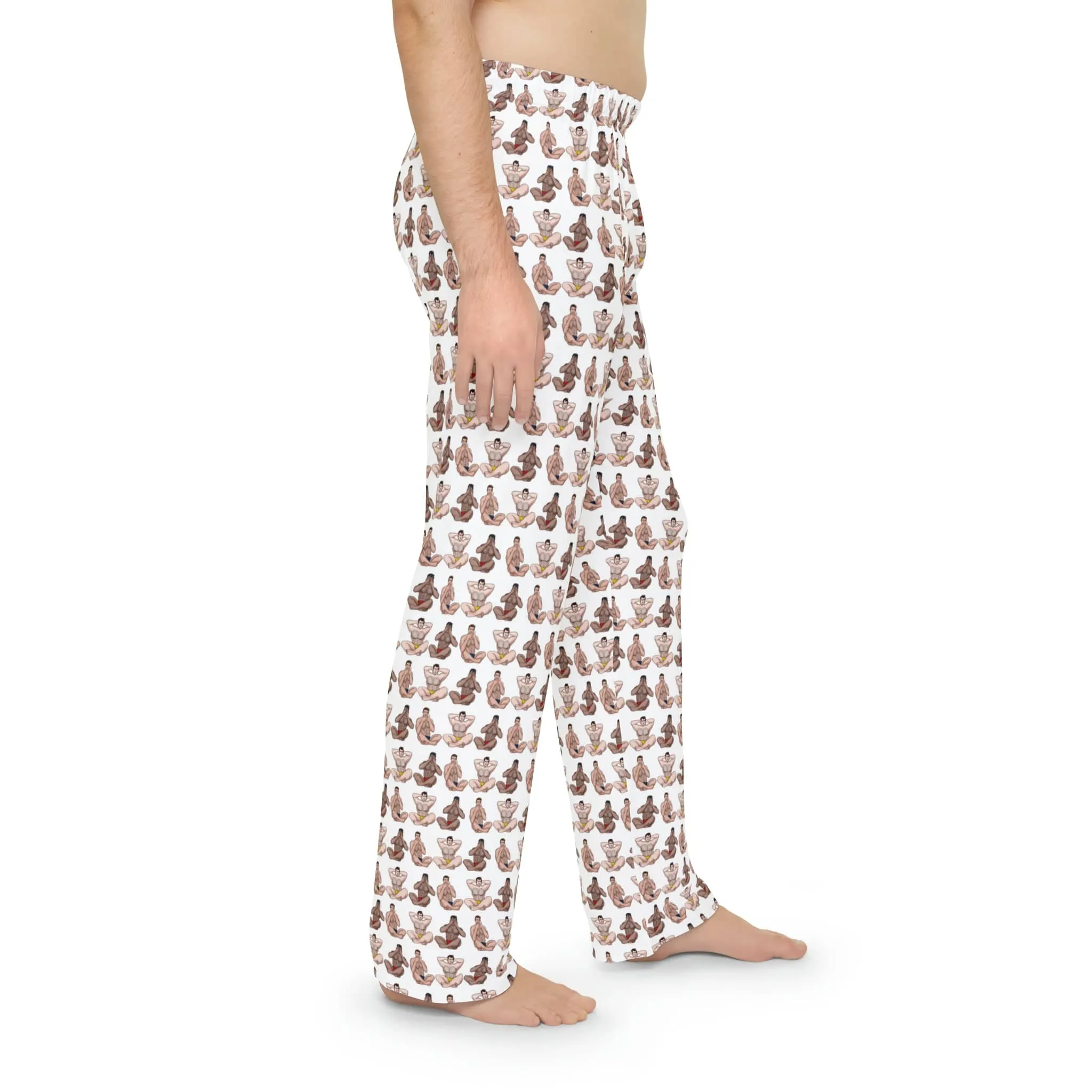 Hear No, See No, Speak No EVIL Men's Pajama Pant Bottoms - White