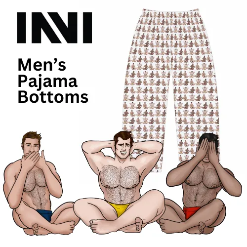 Hear No, See No, Speak No EVIL Men's Pajama Pant Bottoms - White
