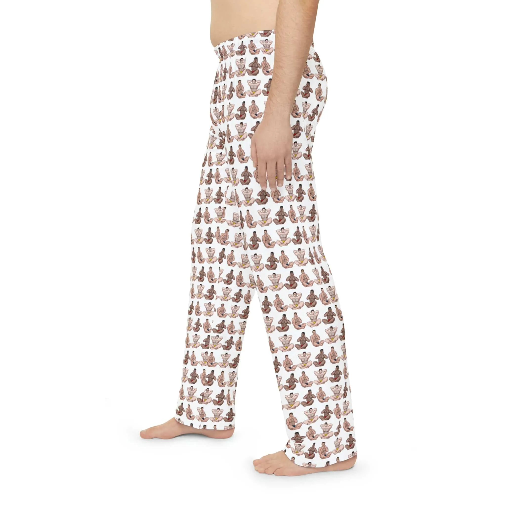 Hear No, See No, Speak No EVIL Men's Pajama Pant Bottoms - White